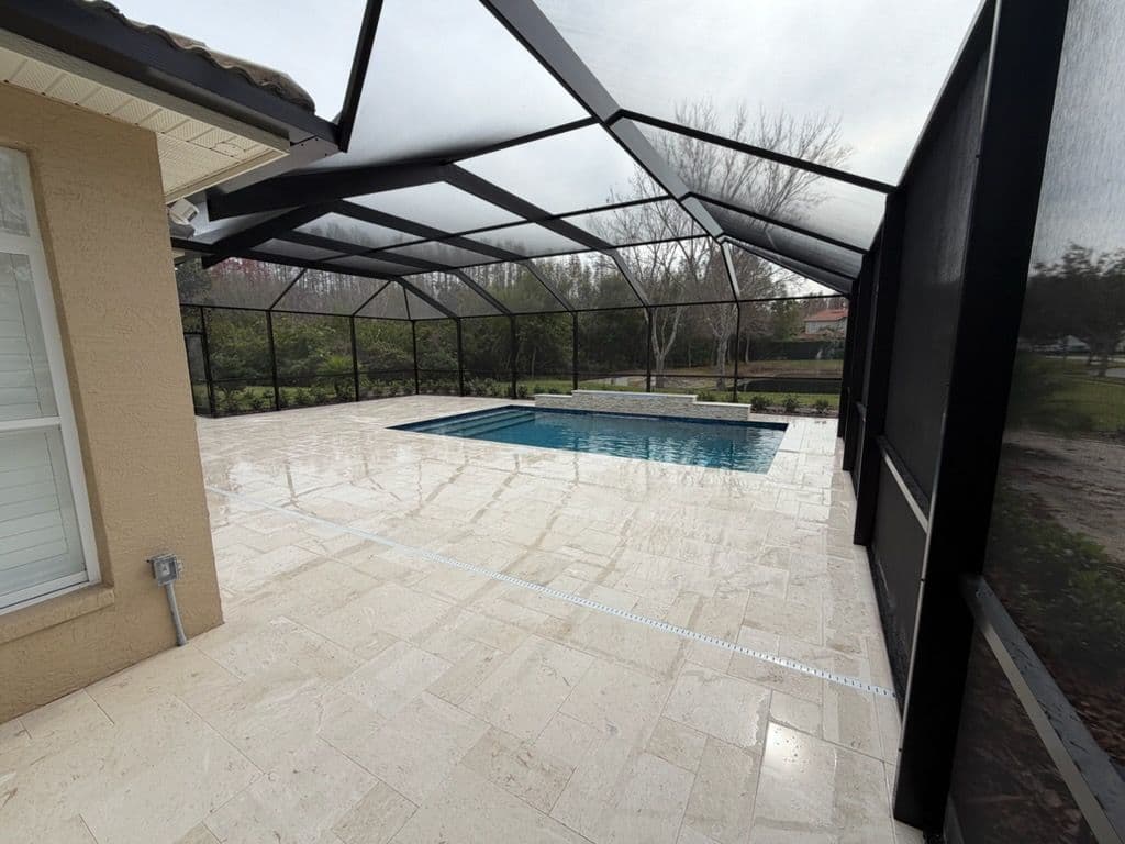 Gallery photos for Poolside Patio and Cage Pressure Washing Success: Image #2